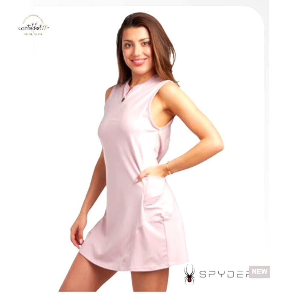 Performance Quarter Zip Sleeveless Athletic Dress for Golf Tennis Pickleball - Picture 2 of 7